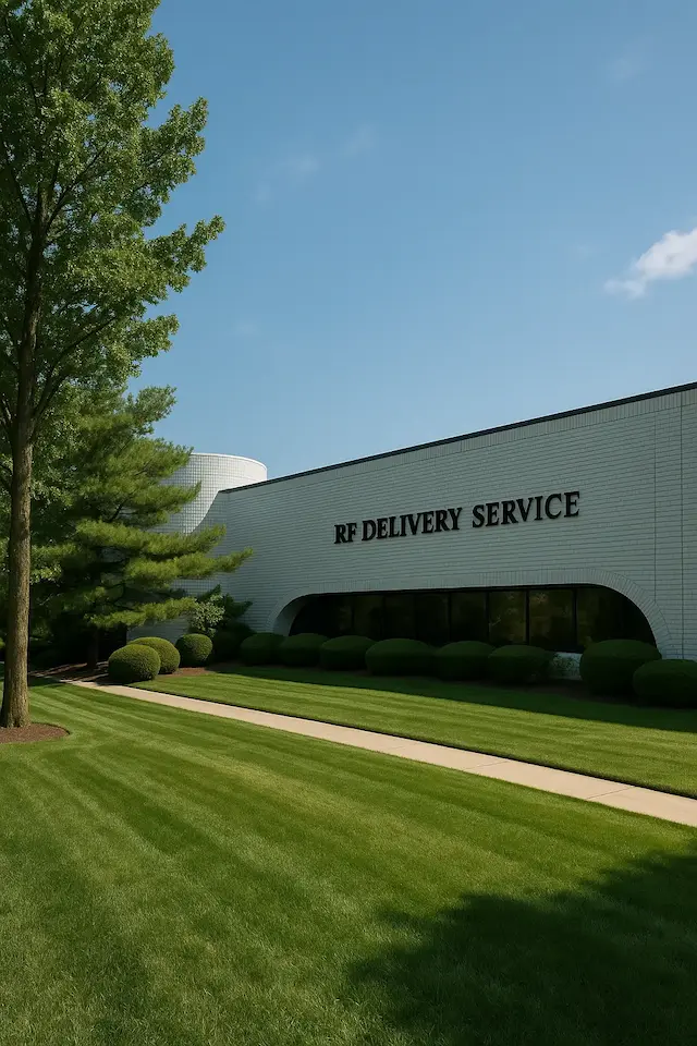 RF Delivery logistics office and distribution warehouse providing same-day delivery across Long Island and New York City